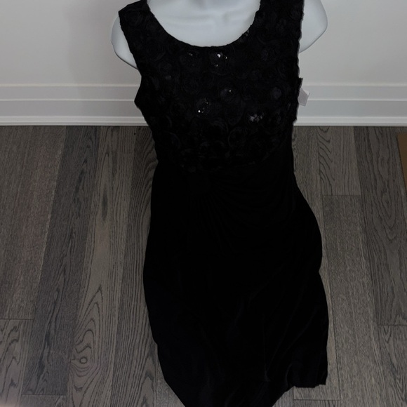 En focus studio black knot side cocktail dress Sz 8 - Picture 9 of 10